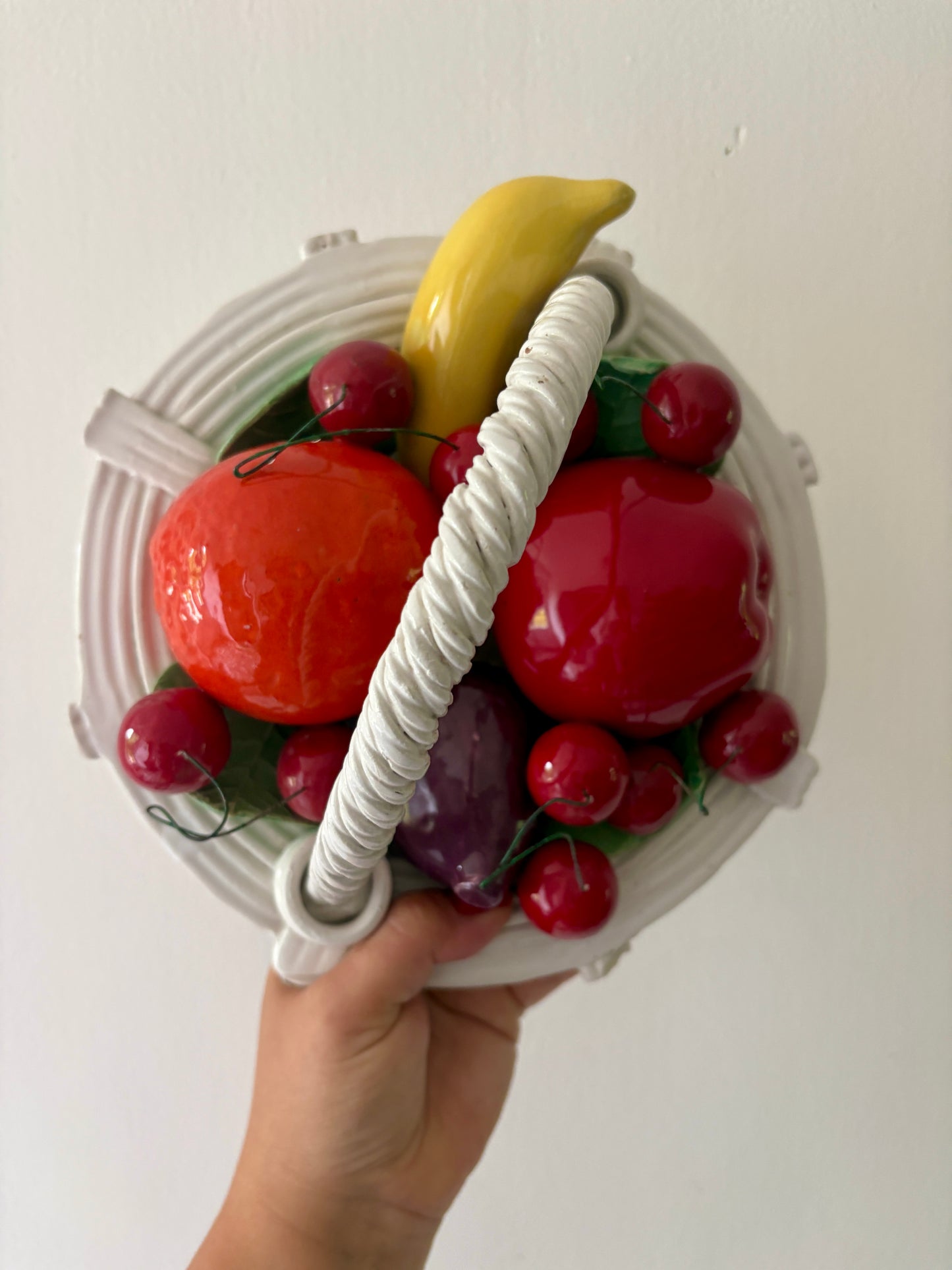 Panier de fruit vintage en céramique