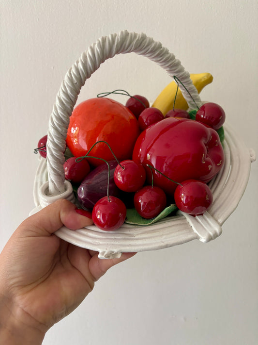 Panier de fruit vintage en céramique