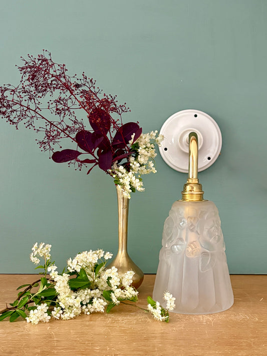 Applique coudée tulipe vintage art déco - Degué