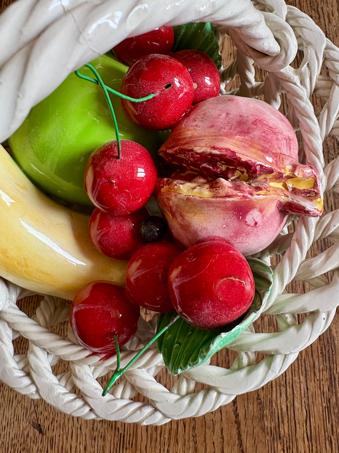 Panier de fruit vintage en céramique