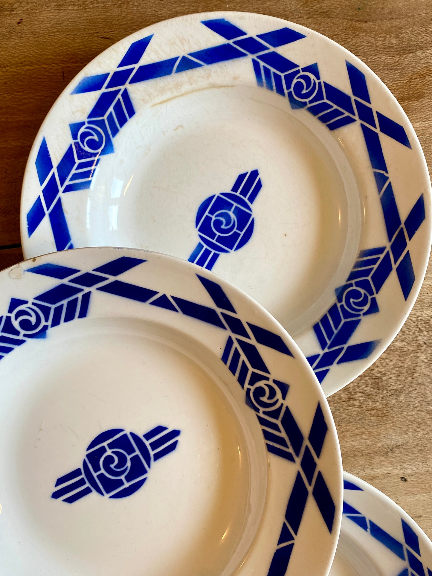 Lot de 8 assiettes creuse vintage modèle Nina de Moulin des Loups
