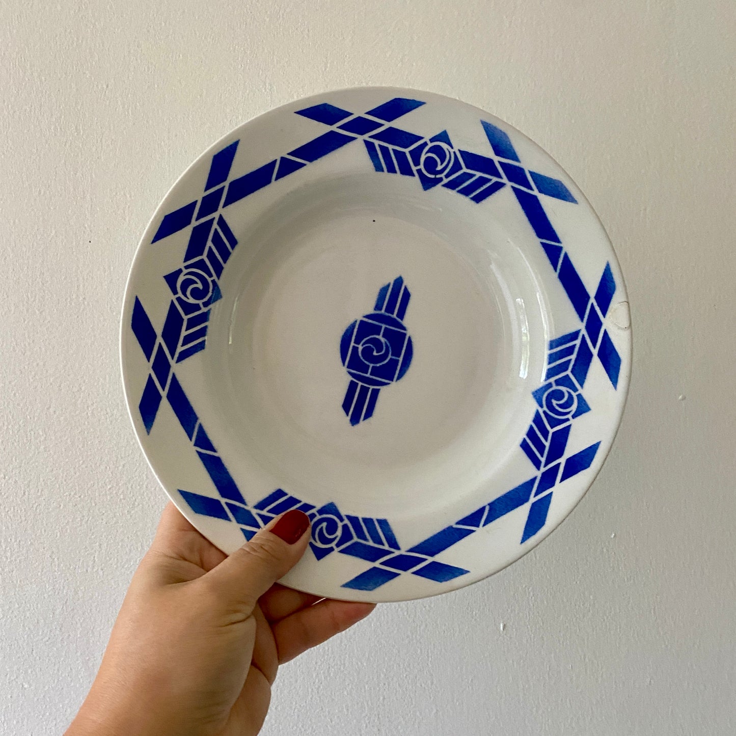 Lot de 8 assiettes creuse vintage modèle Nina de Moulin des Loups