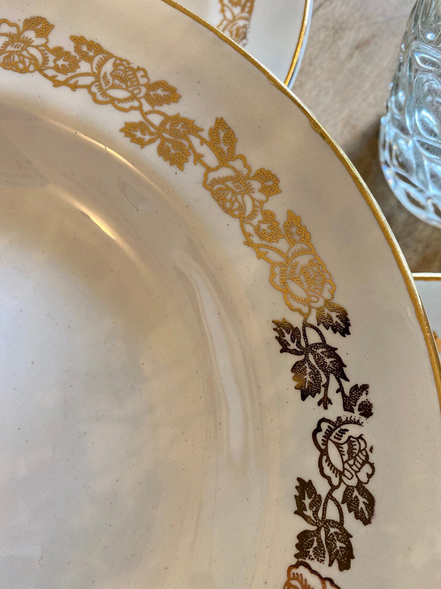 Lot de 6 assiettes creuses vintage Moulin des Loups