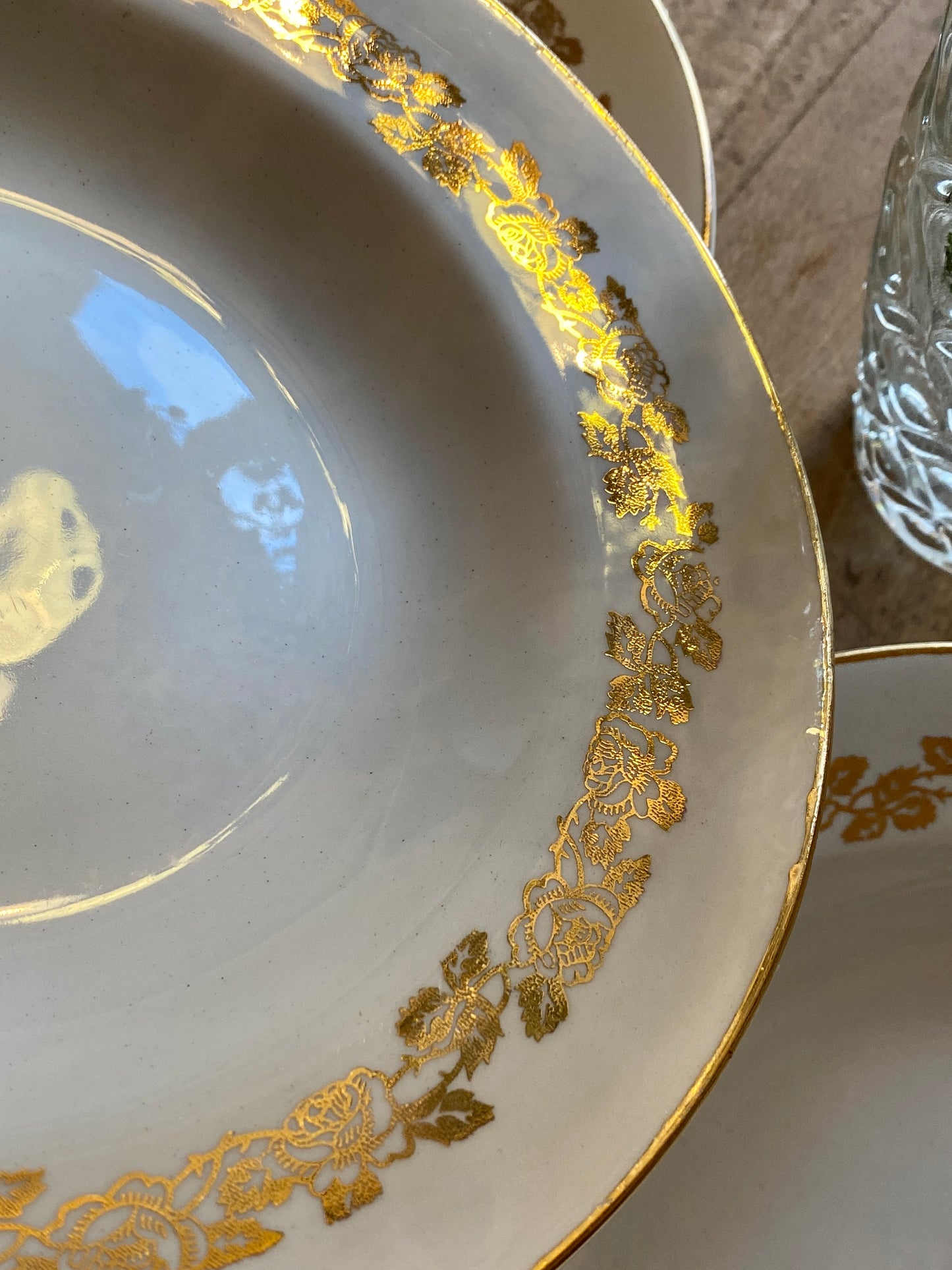 Lot de 6 assiettes creuses vintage Moulin des Loups