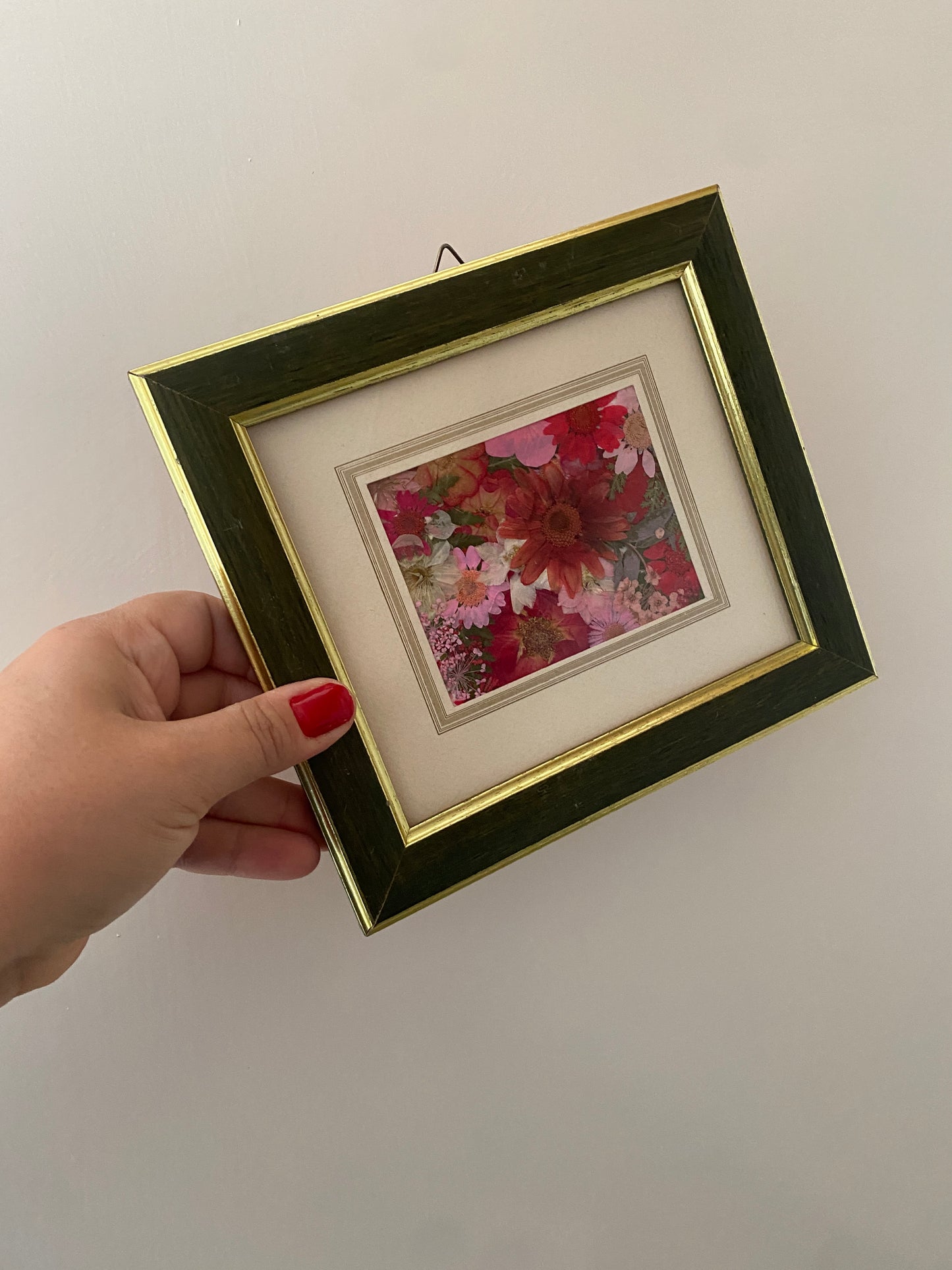 Lot de 2 Cadres vintage et fleurs séchées