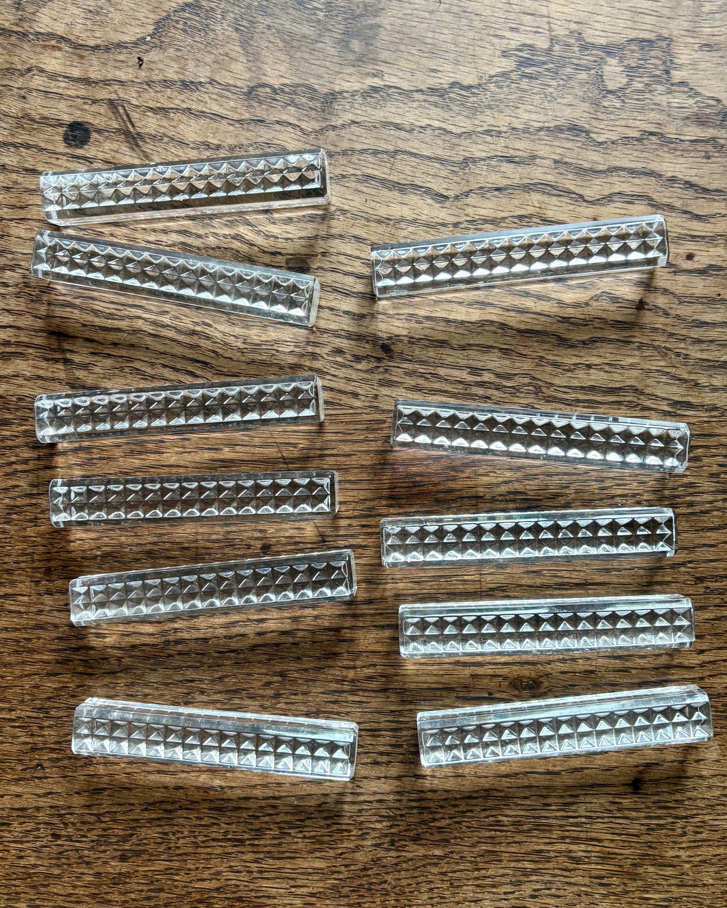 Lot de 11 porte-couteaux vintage en cristal