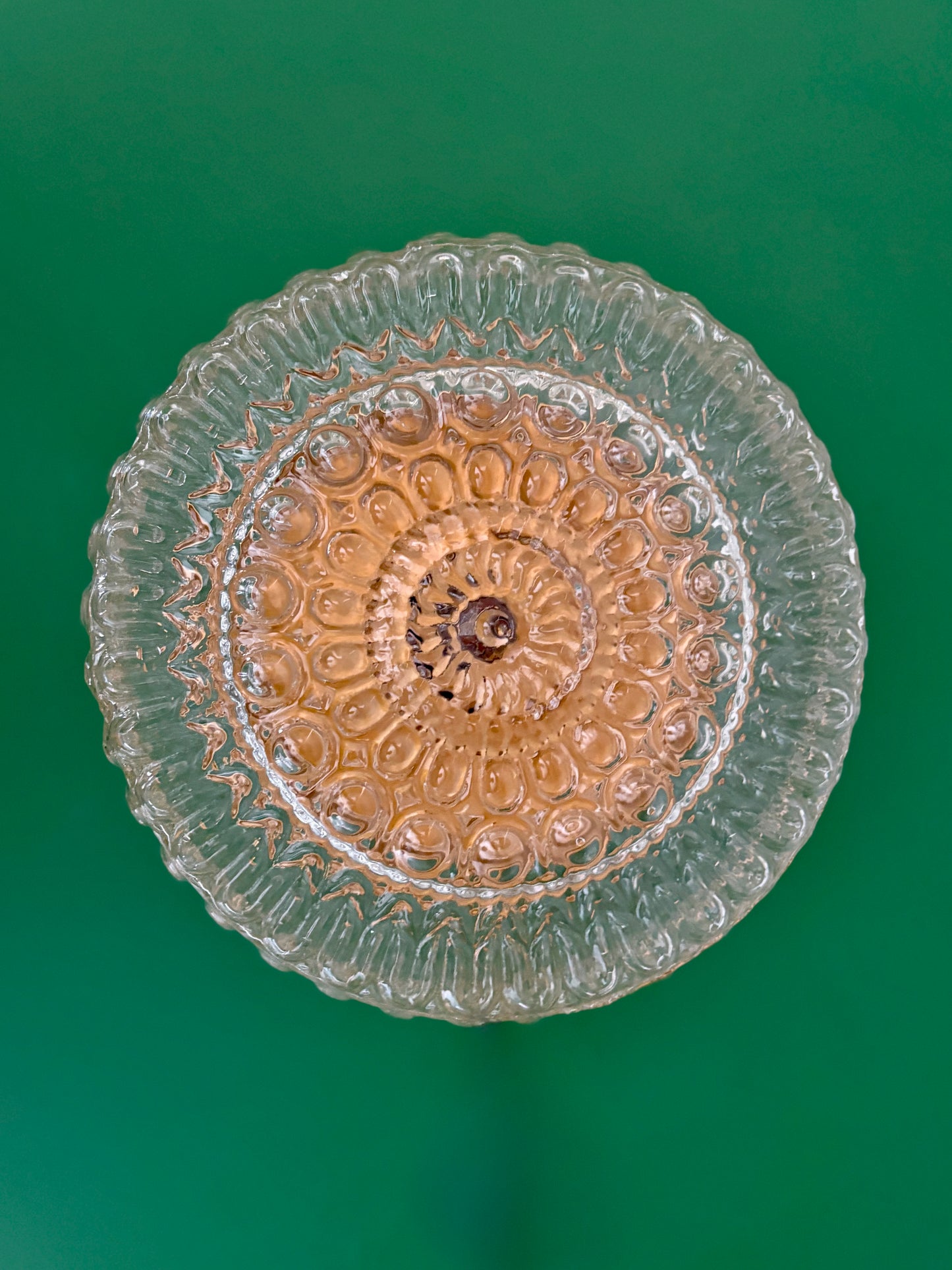 Applique/plafonnier globe vintage en verre moulé (AX3)