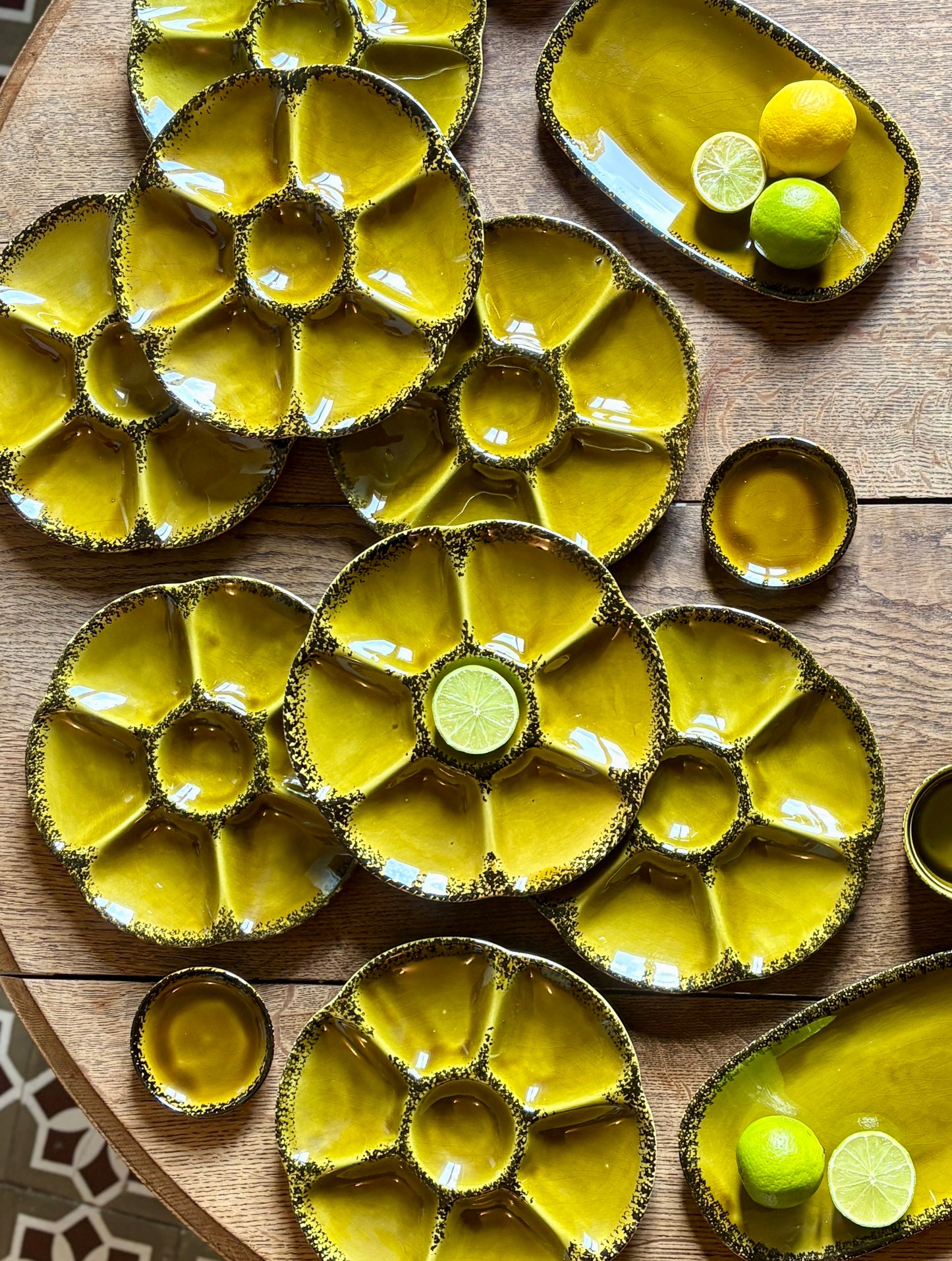 Service à huîtres ou crustacés vintage de la maison Gien