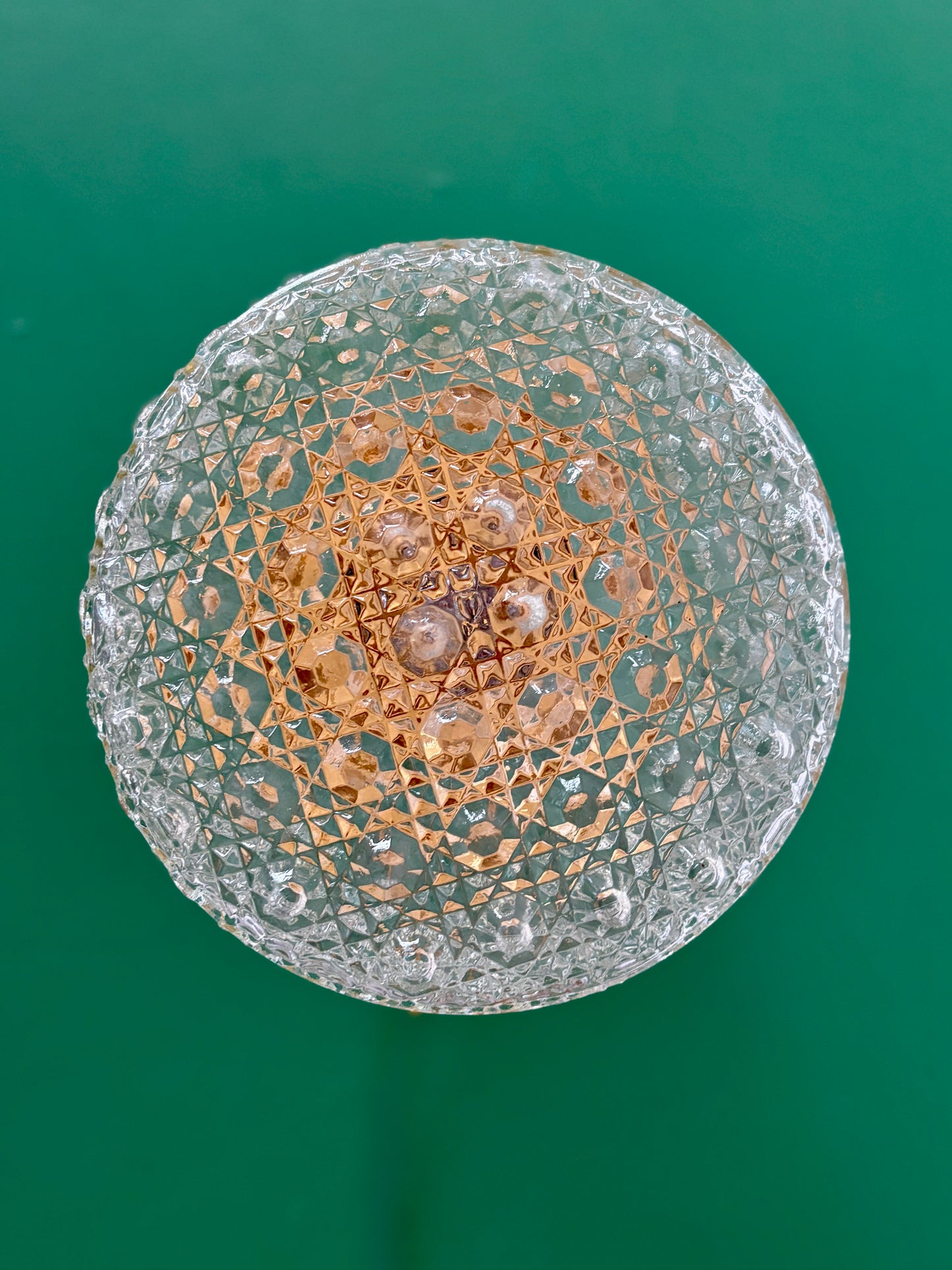 Applique/plafonnier globe vintage en verre carré (PLAF01)