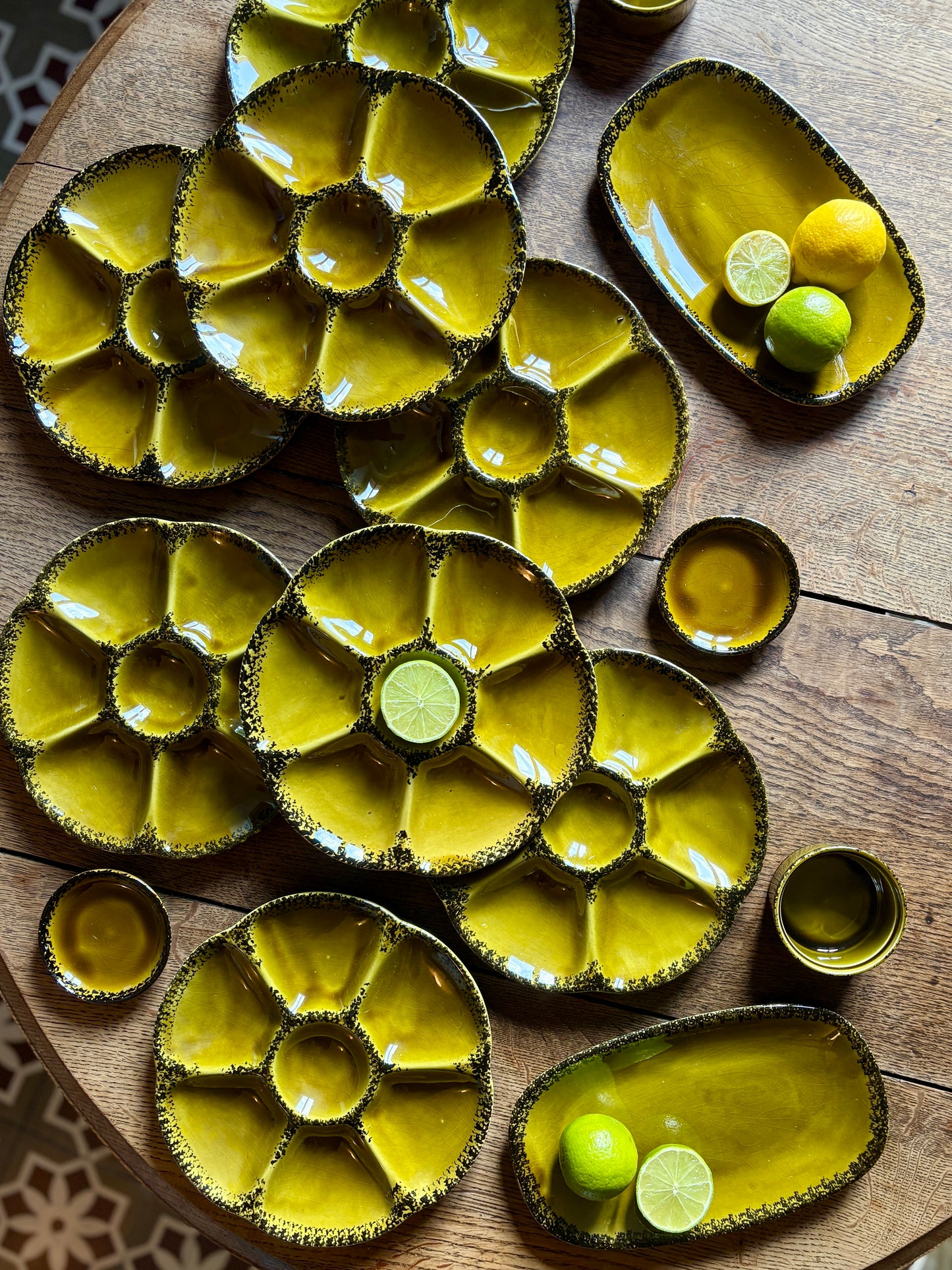 Service à huîtres ou crustacés vintage de la maison Gien