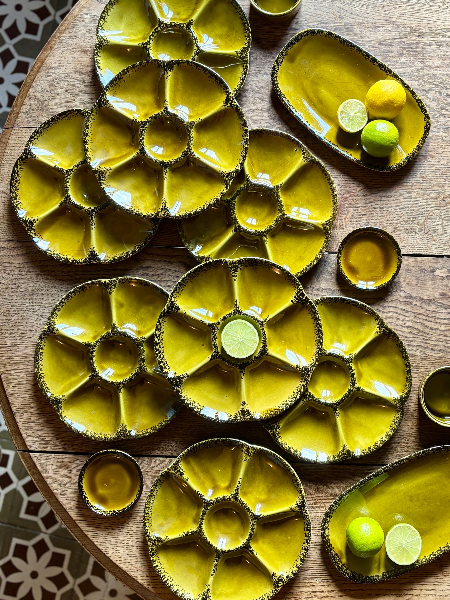 Service à huîtres ou crustacés vintage de la maison Gien