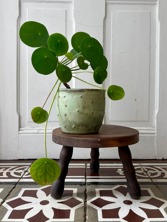 Tabouret tripode vintage en bois