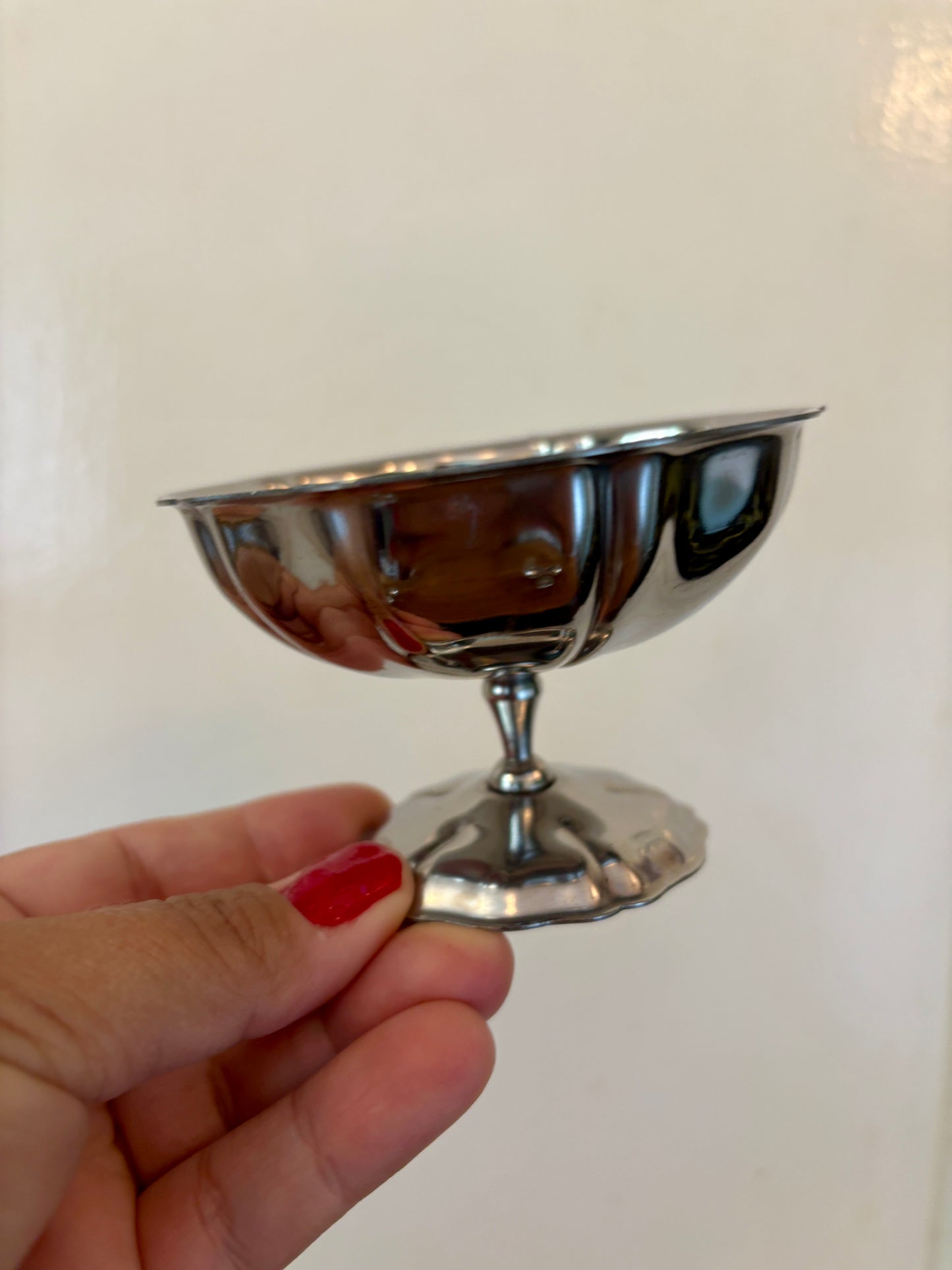 Lot de 6 coupes à dessert vintage en inox