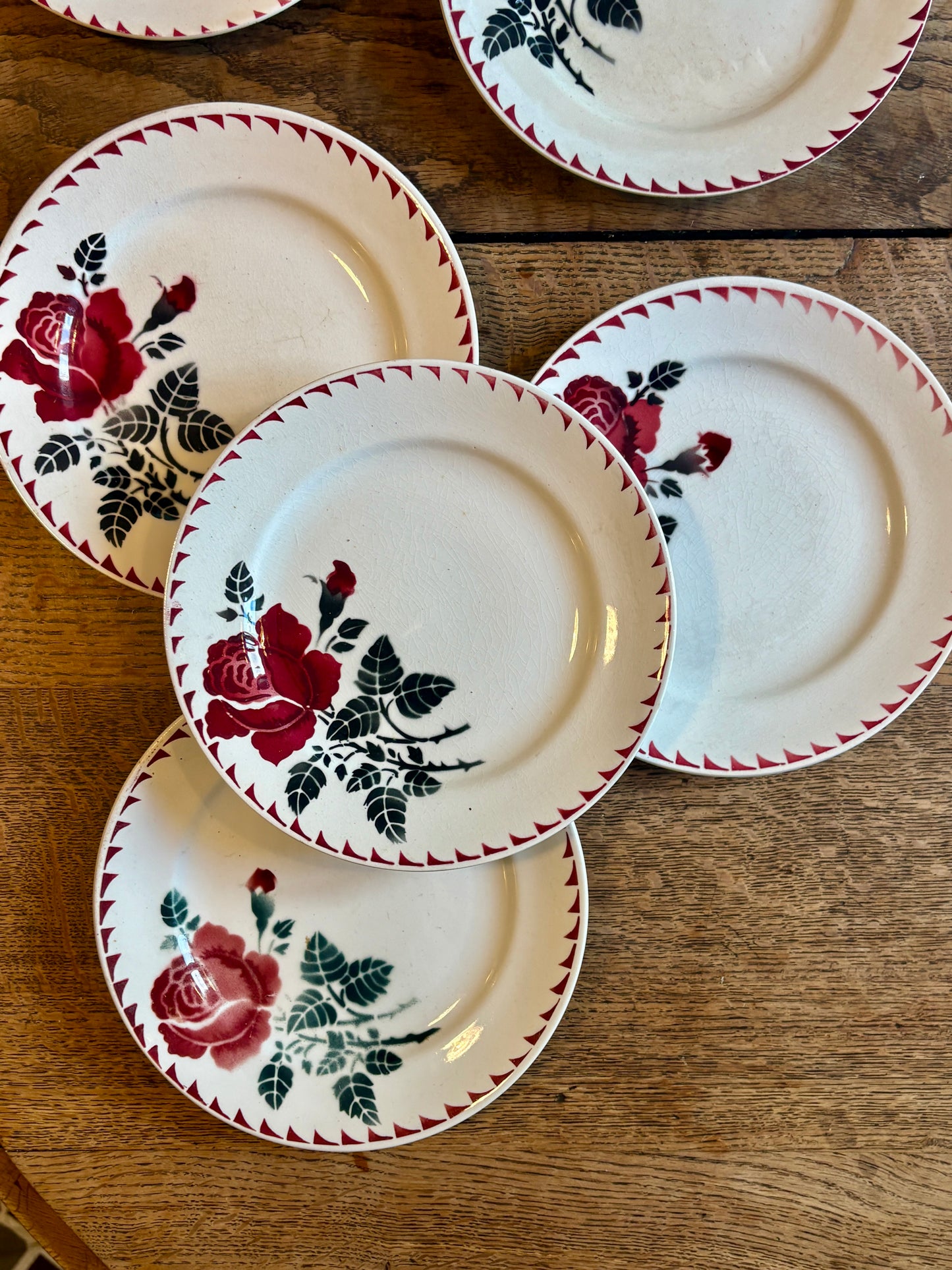 lot de 8 assiettes à dessert vintage L'amandinoise