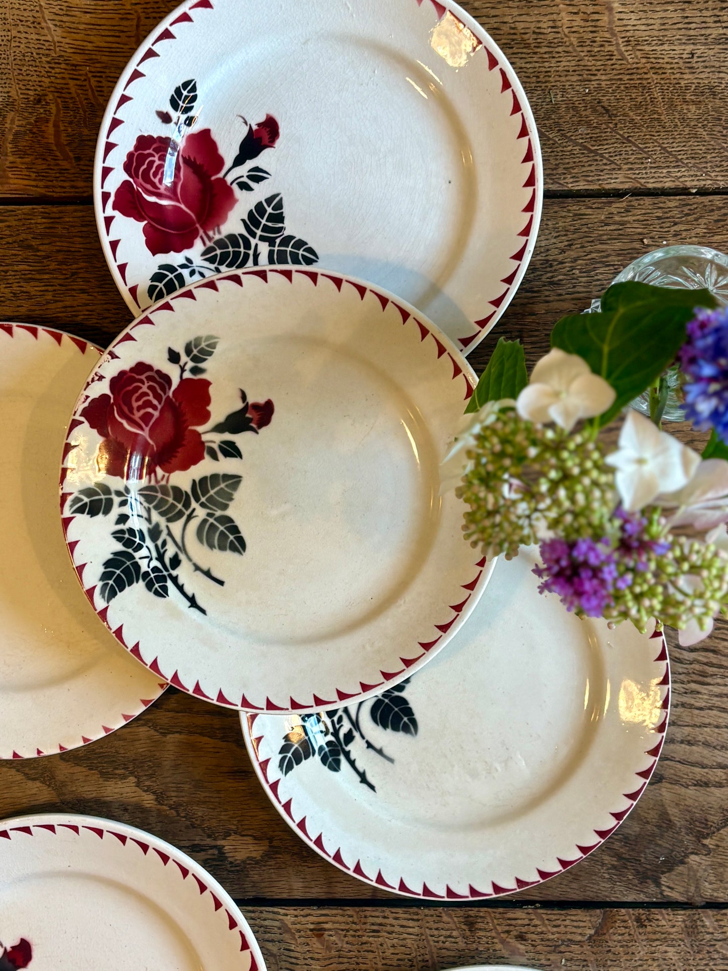 lot de 8 assiettes à dessert vintage L'amandinoise