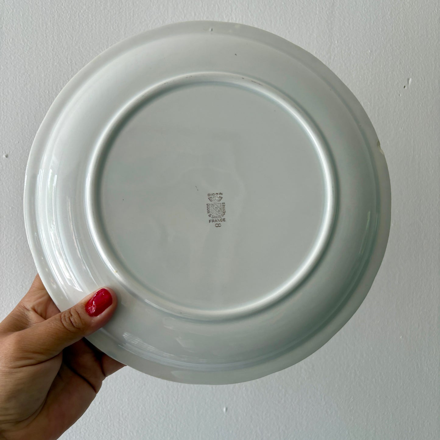 Lot de 6 assiettes plates vintage, modèle "Arbre indien" de Digoin