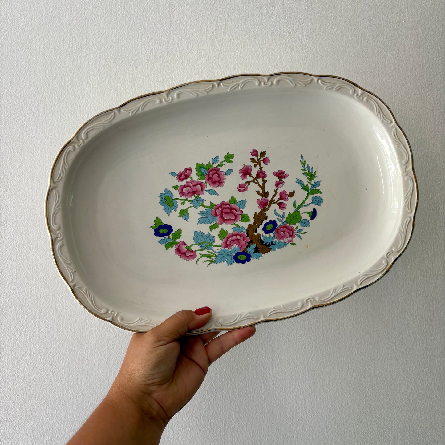 Lot de 3 raviers vintage, modèle "Arbre indien" de Digoin