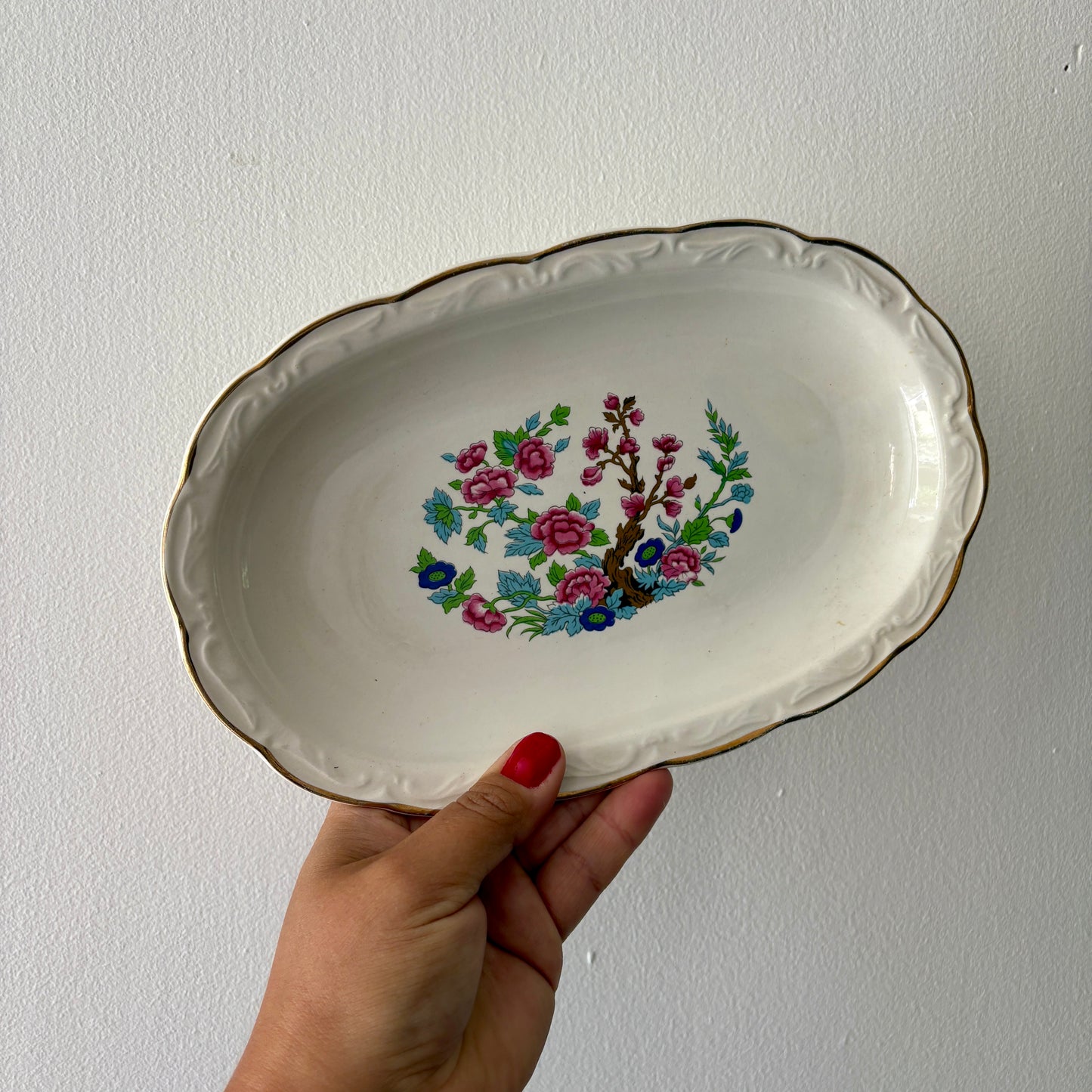 Lot de 3 raviers vintage, modèle "Arbre indien" de Digoin