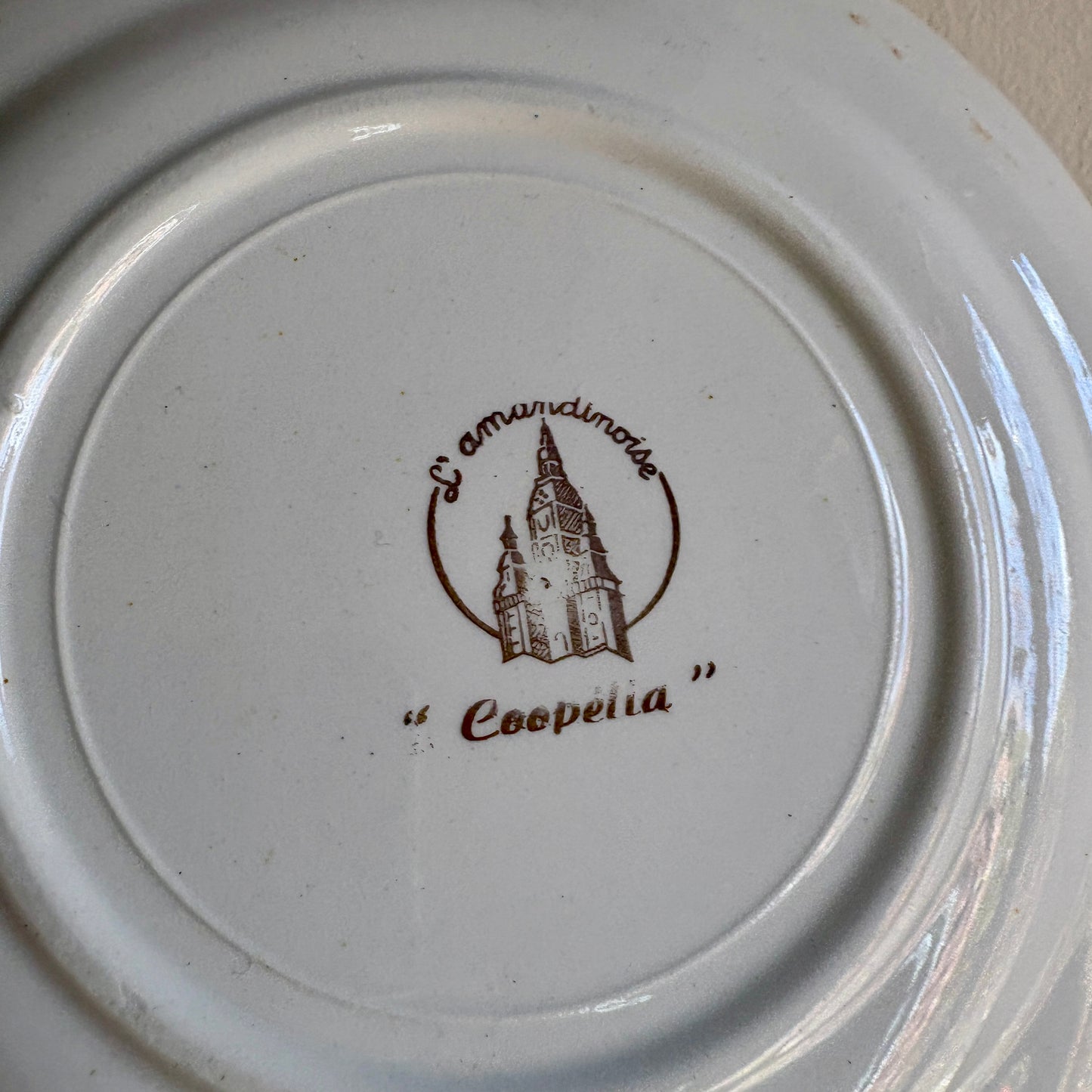Lot de 6 assiettes à dessert vintage modèle Coopélia - L'Amandinoise