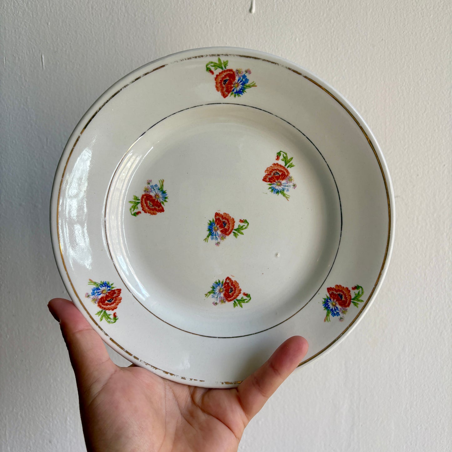 Lot de 6 assiettes à dessert vintage Moulin des Loups