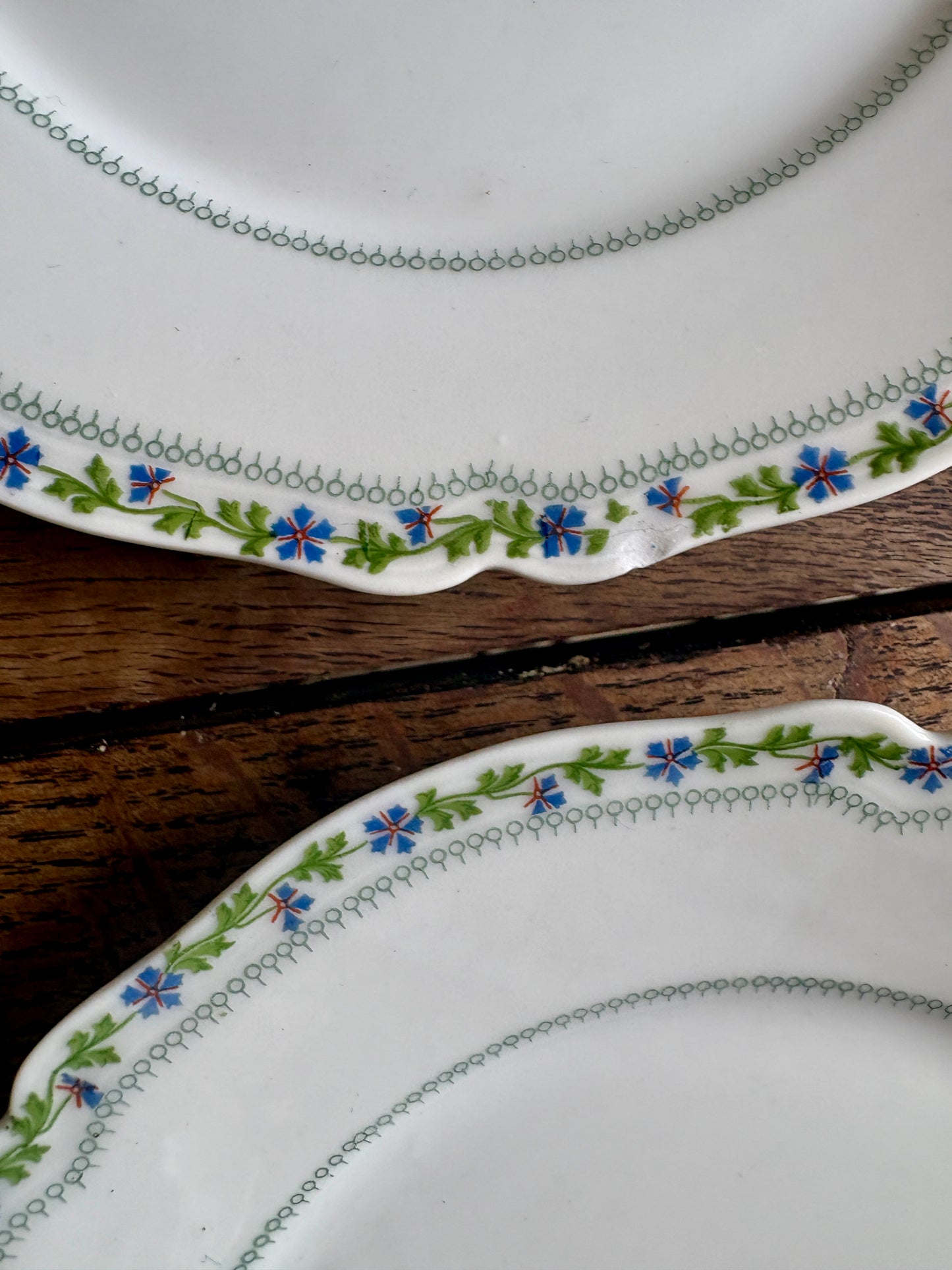 Lot de 6 assiettes à dessert vintage en porcelaine de Limoges