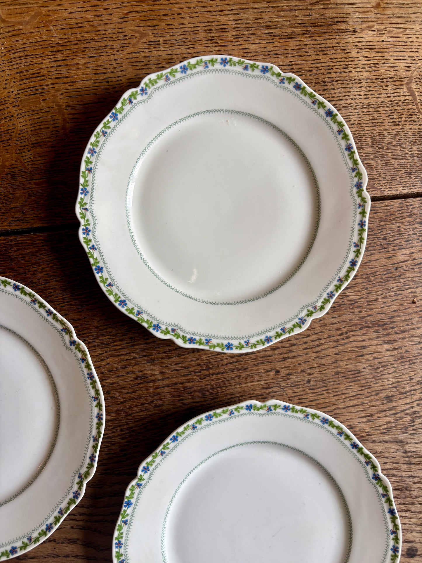 Lot de 6 assiettes à dessert vintage en porcelaine de Limoges