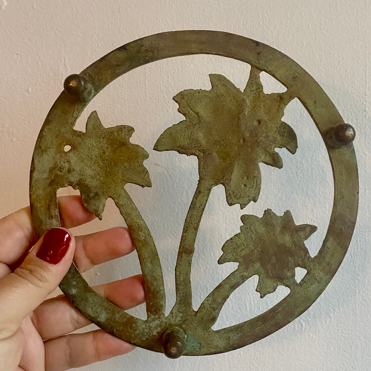 Dessous de plat vintage en laiton