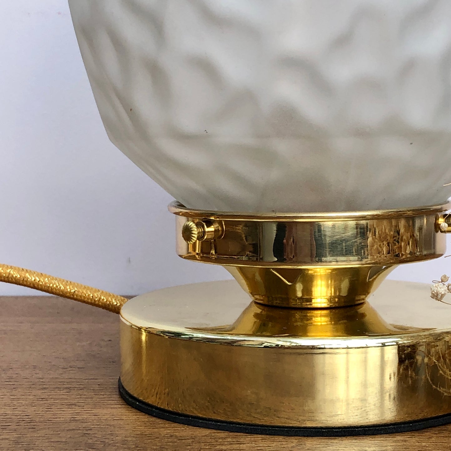 Lampe à poser globe vintage art déco