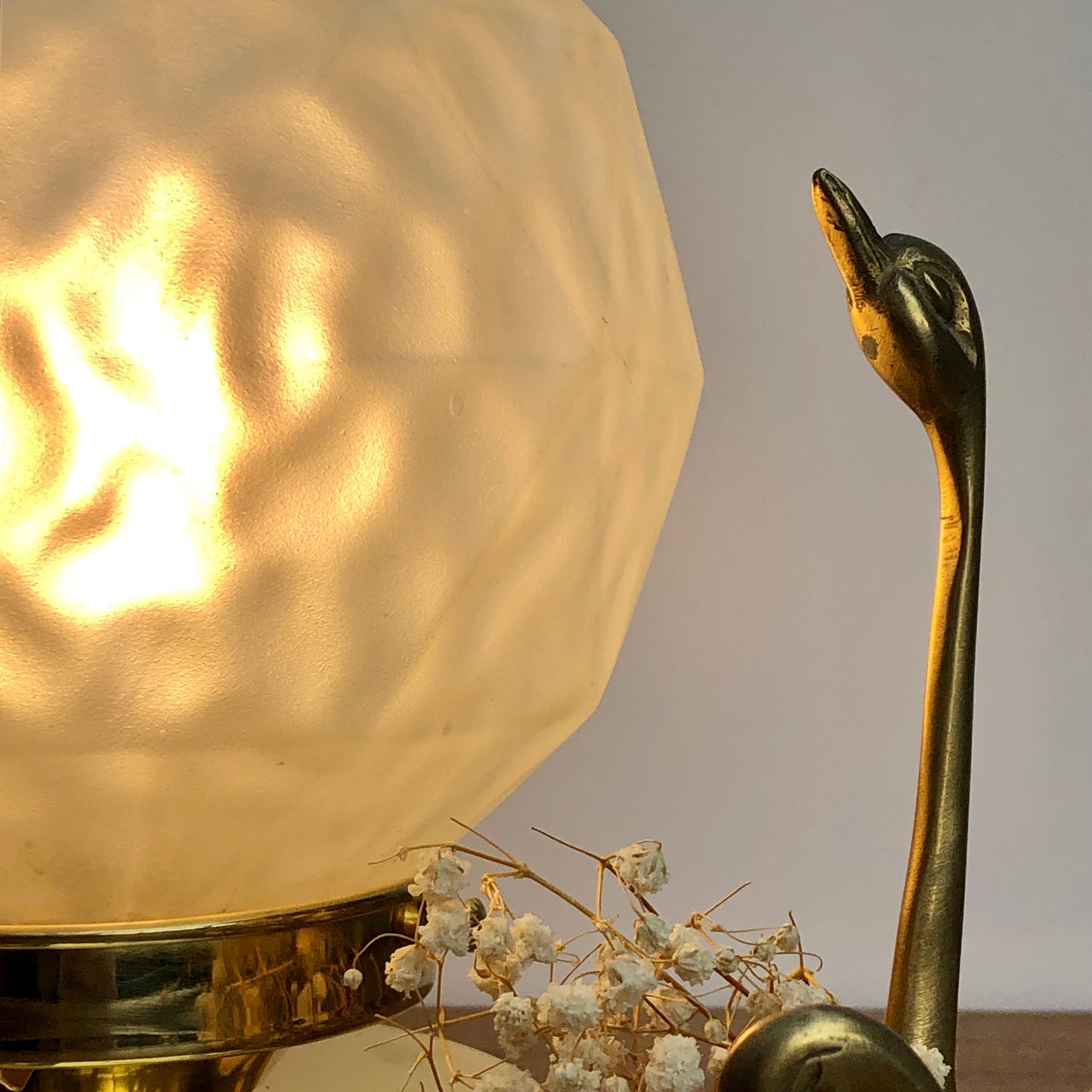 Lampe à poser globe vintage art déco