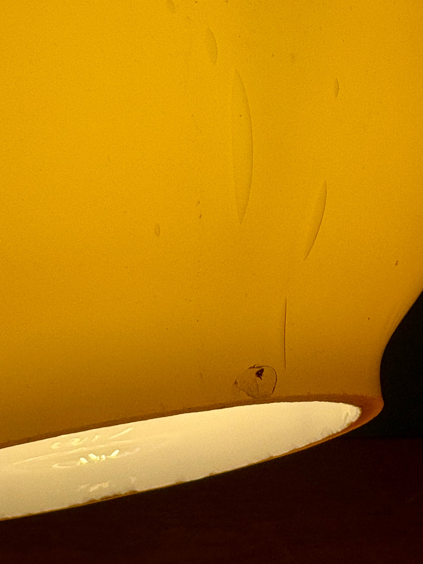 Suspension globe vintage en opaline orange
