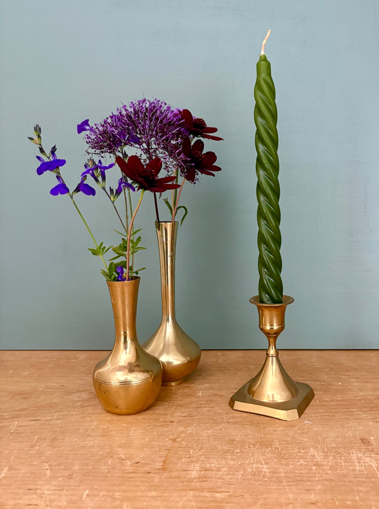 Chandelier/bougeoir vintage en laiton