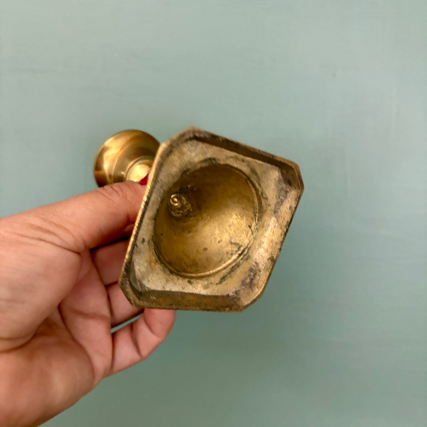 Chandelier/bougeoir vintage en laiton