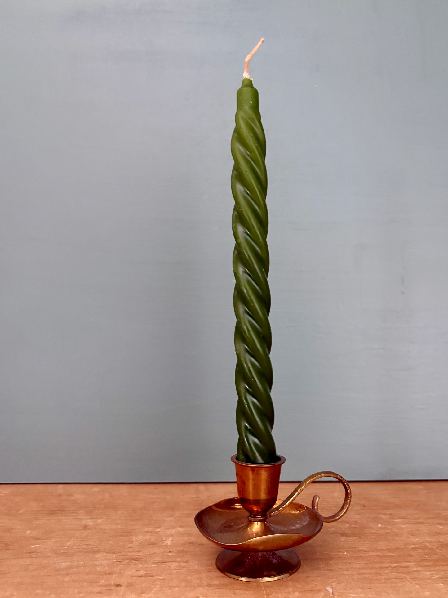 Bougeoir - chandelier ancien en laiton (B3)