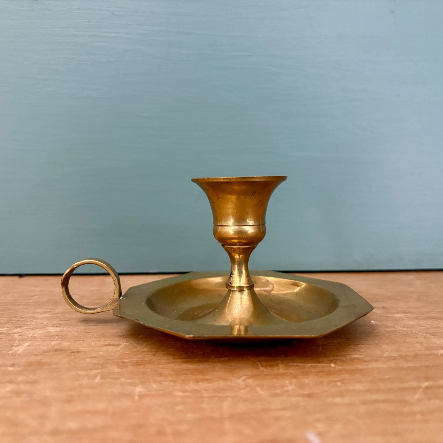 Bougeoir - chandelier ancien en laiton (B2)