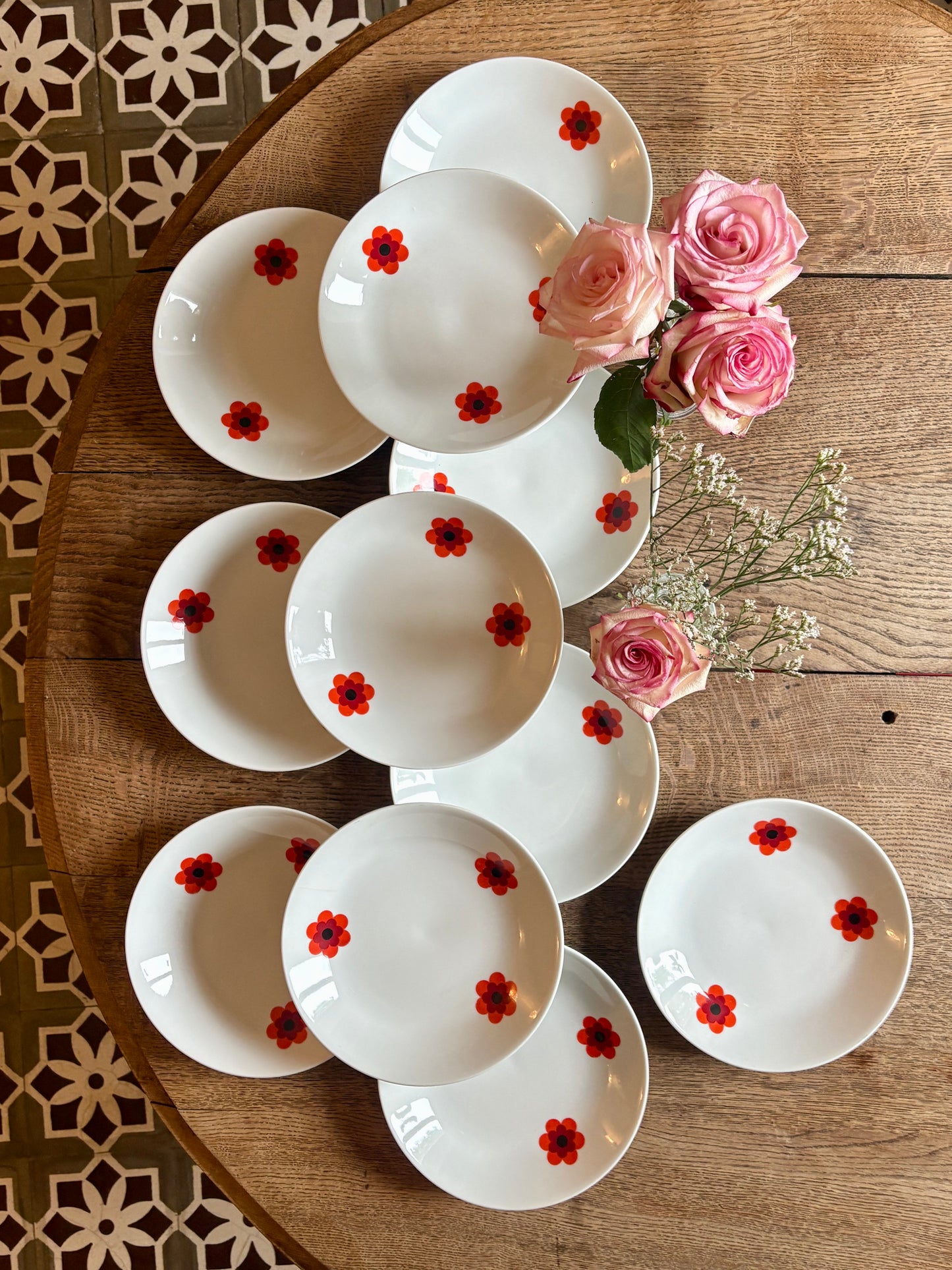 Lot de 11 assiettes creuses vintage, Scherzer Bavaria
