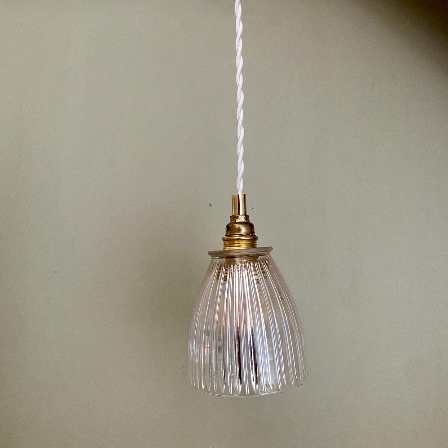 Suspension tulipe vintage en cristal de Baccarat