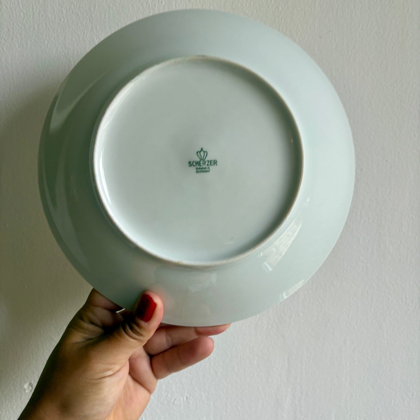 Lot de 11 assiettes creuses vintage, Scherzer Bavaria