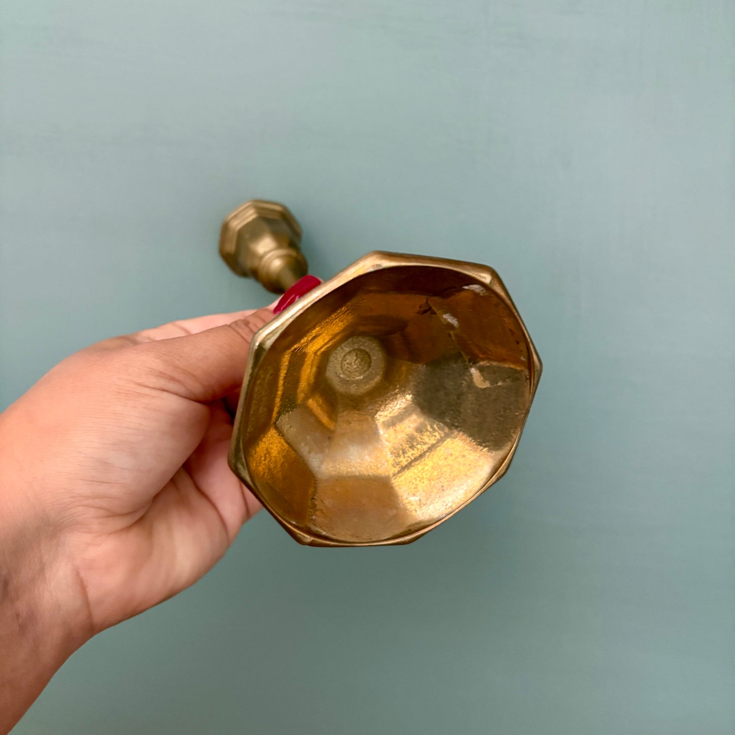 Chandelier - bougeoir vintage en laiton