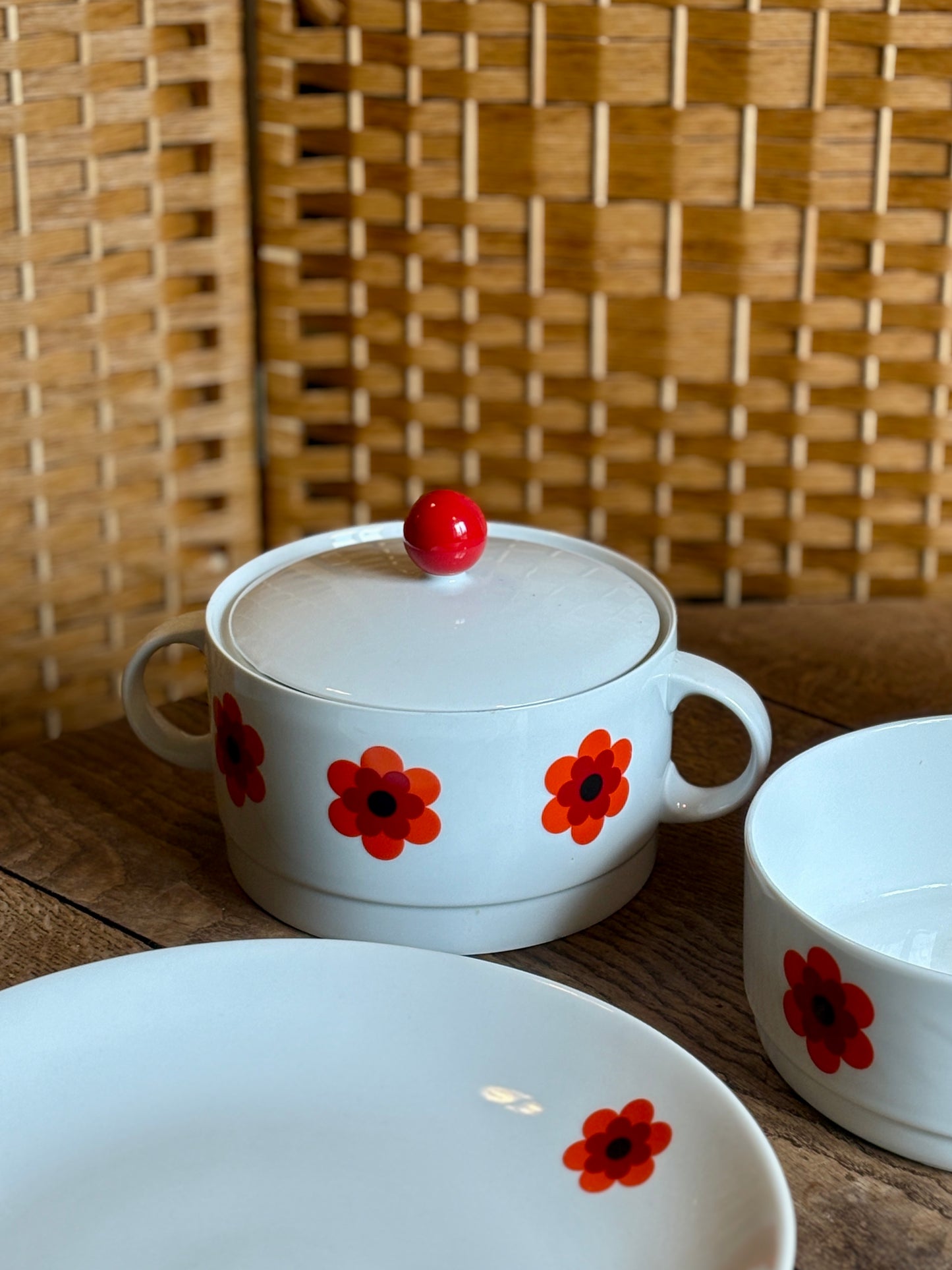 Lot de 3 plats de service vintages Scherzer Bavaria
