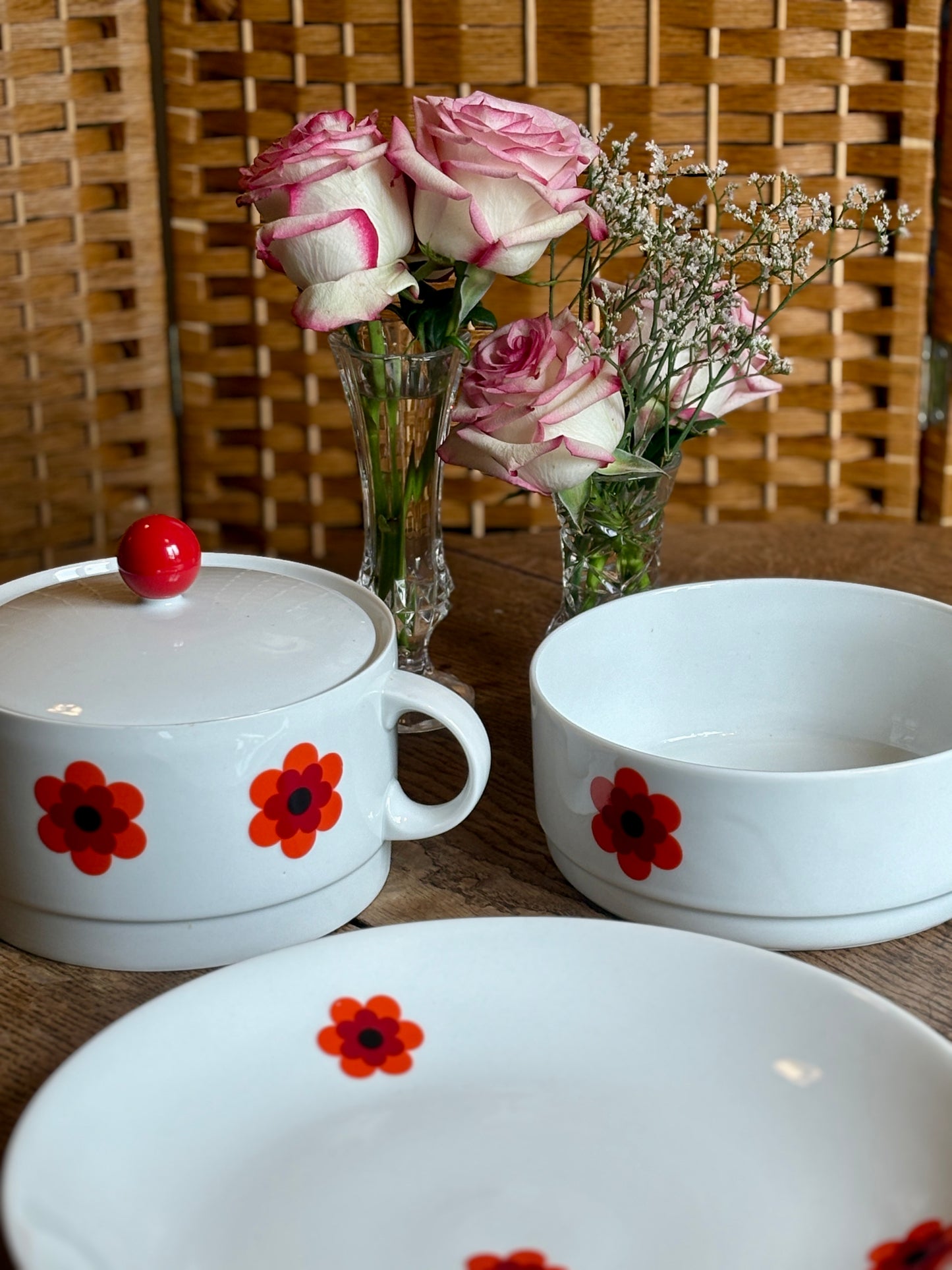 Lot de 3 plats de service vintages Scherzer Bavaria