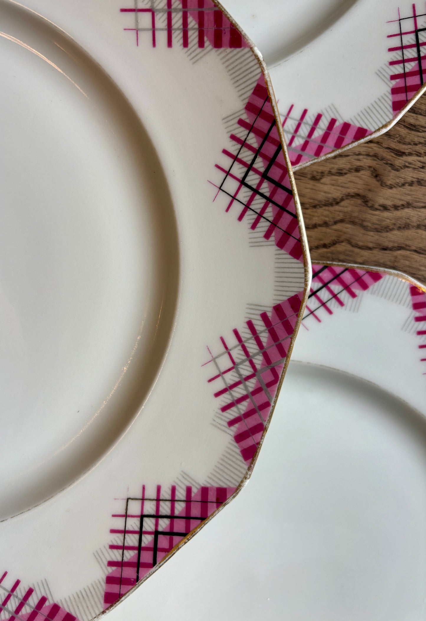 Lot de 4 assiettes plates vintage en porcelaine de Limoges