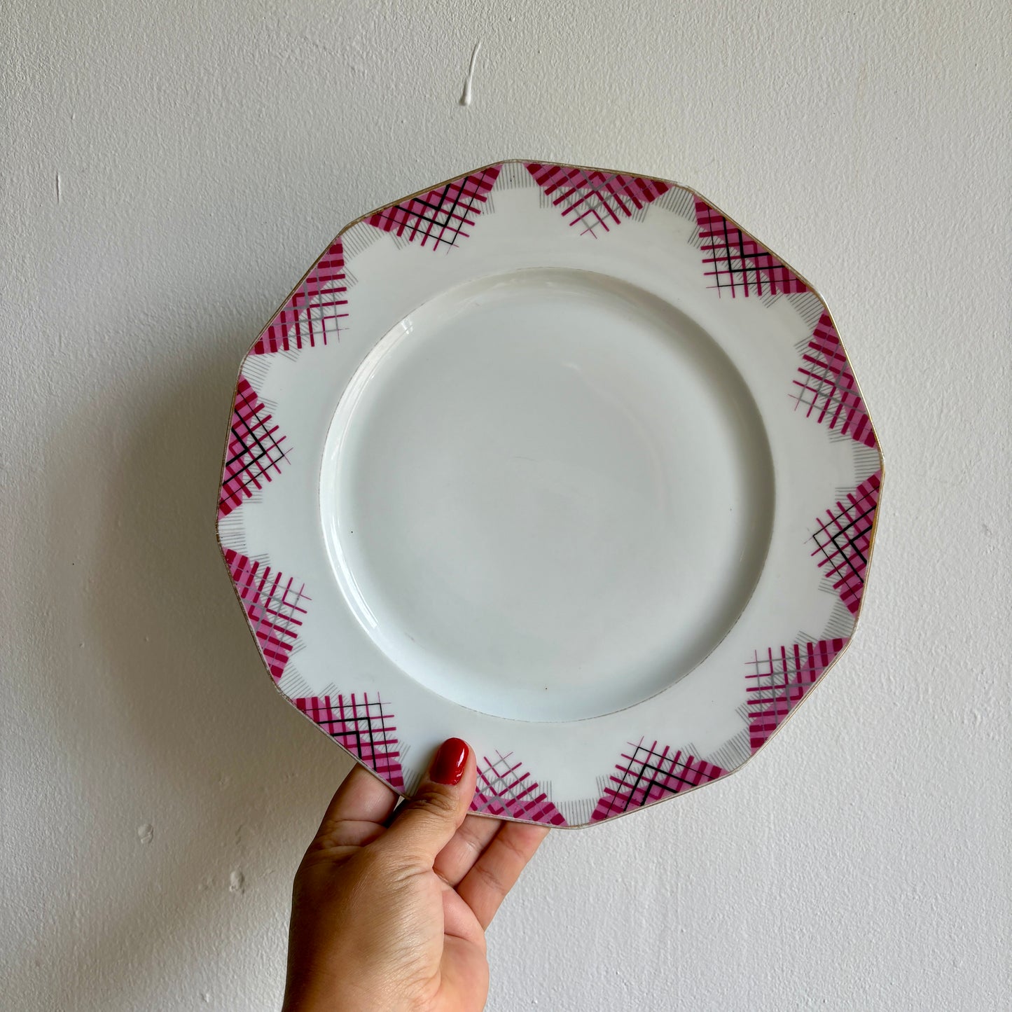 Lot de 4 assiettes plates vintage en porcelaine de Limoges