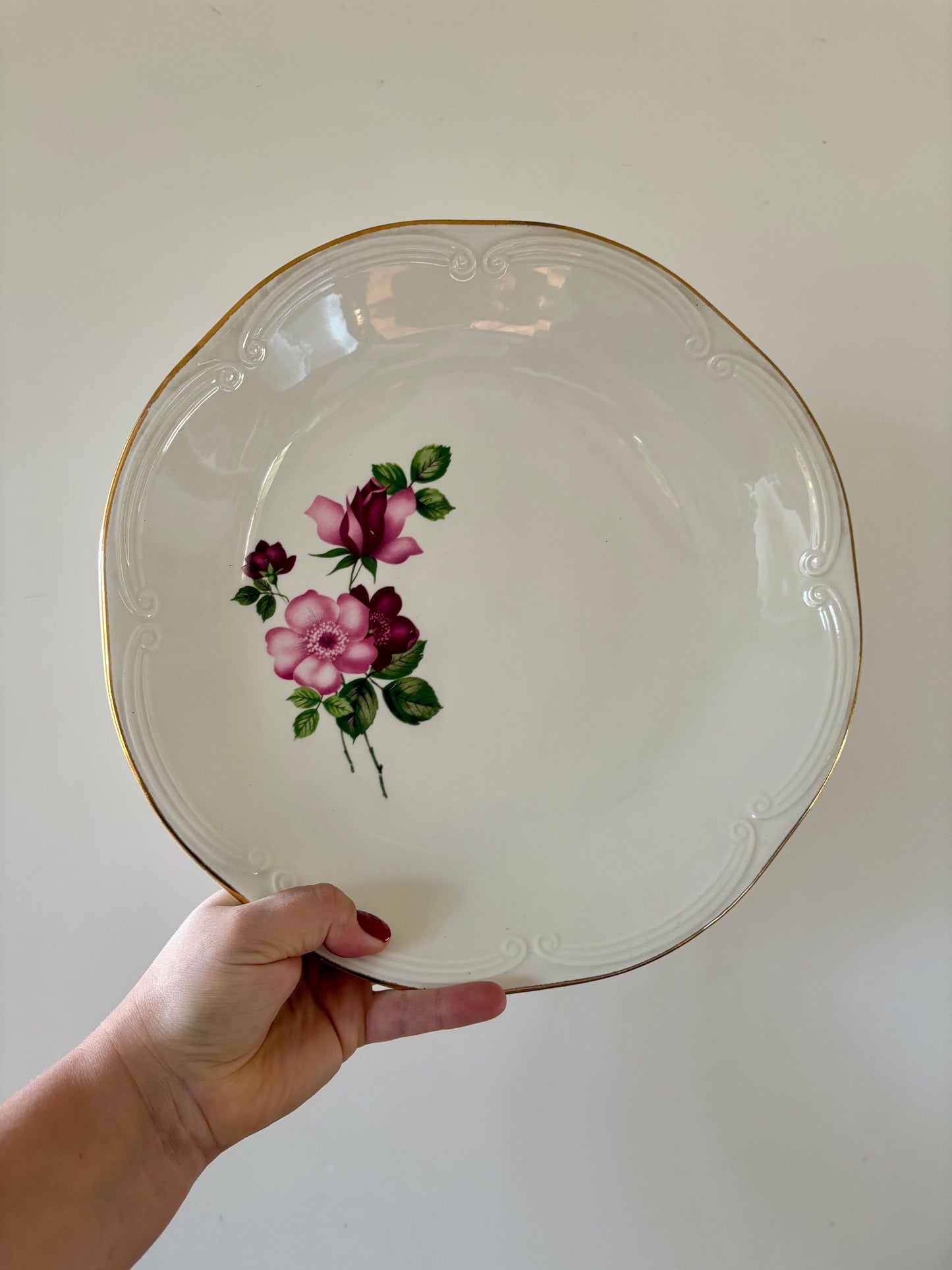 Lot de 2 plats ronds vintage - modèle Chinon de Gien