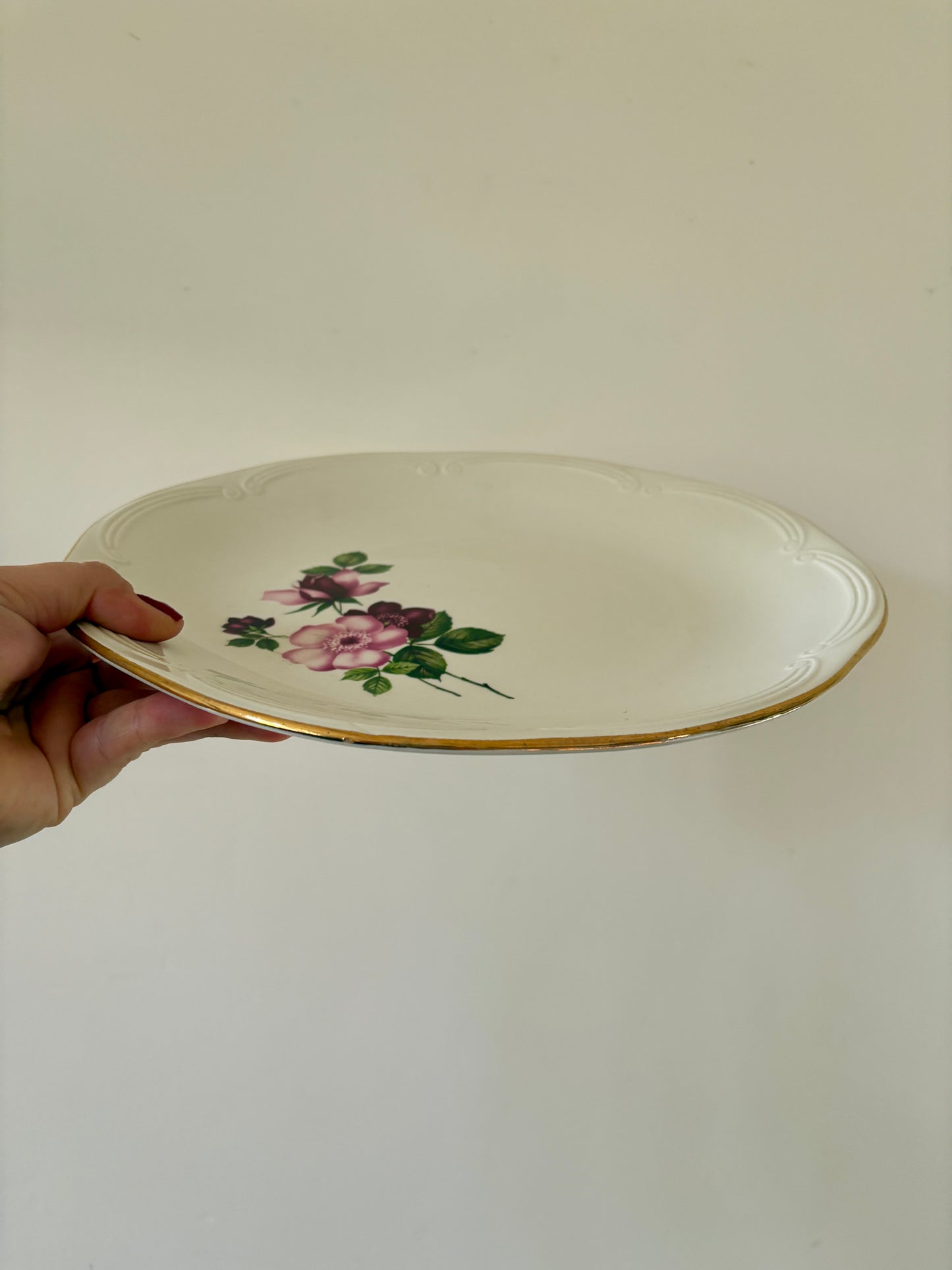 Lot de 2 plats ronds vintage - modèle Chinon de Gien