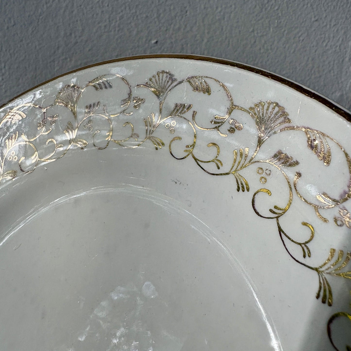 Lot de 11 assiettes à dessert vintage Sarreguemines en porcelaine opaque