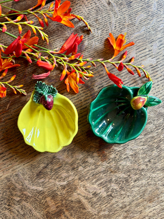 Lot de 2 coupelles vintage en barbotine