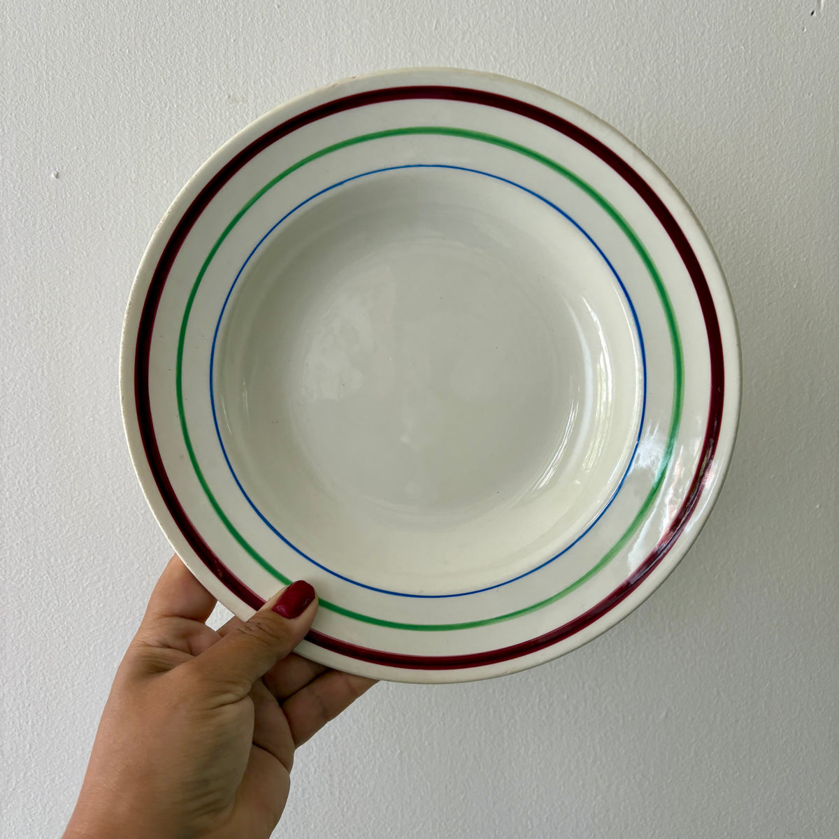 Lot de 6 assiettes creuses vintage, modèles Gildas