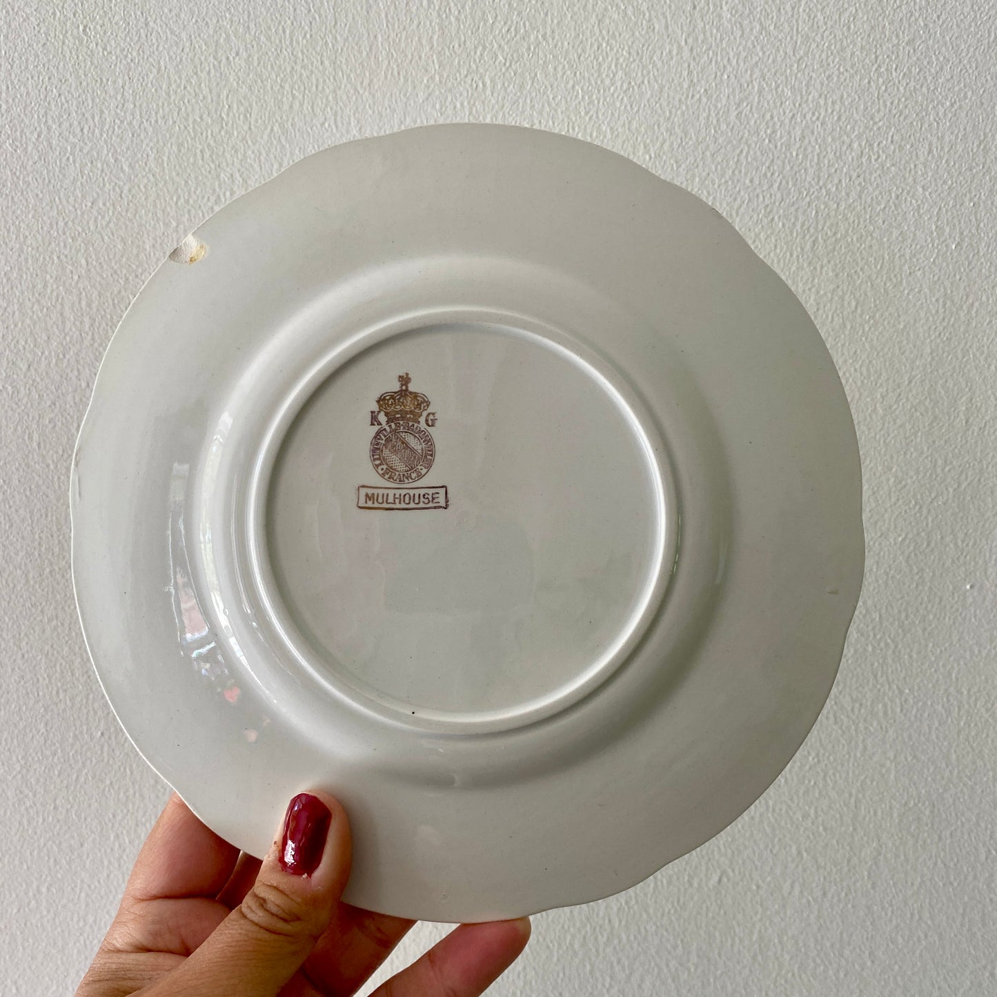 Lot de 6 assiettes à dessert vintage - modèle Mulhouse de Badonvillier