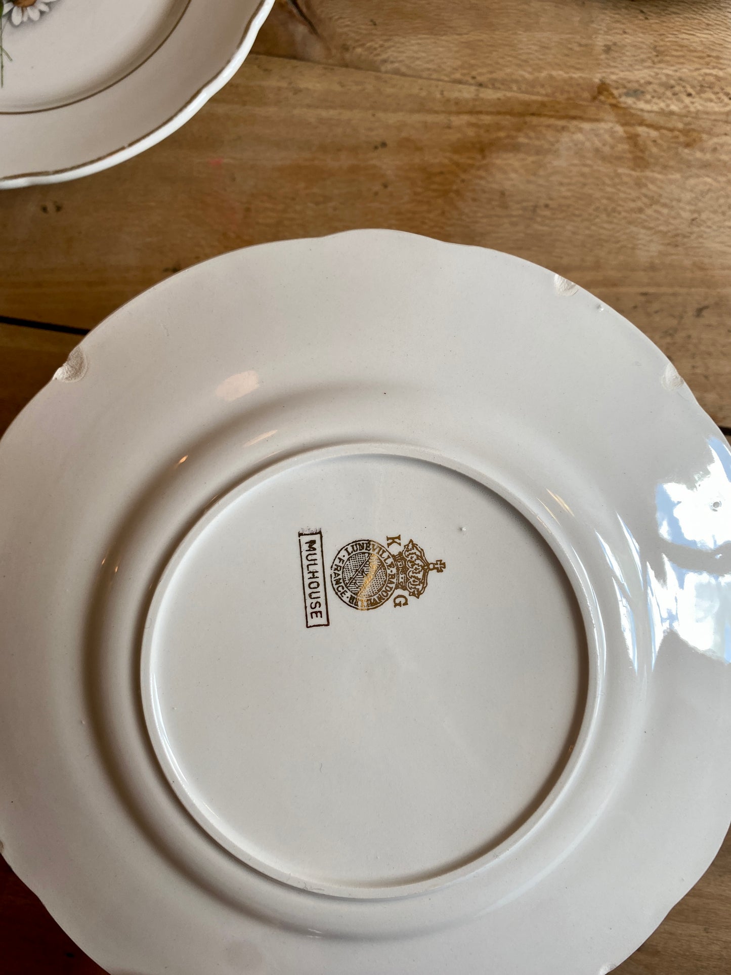 Lot de 6 assiettes à dessert vintage - modèle Mulhouse de Badonvillier