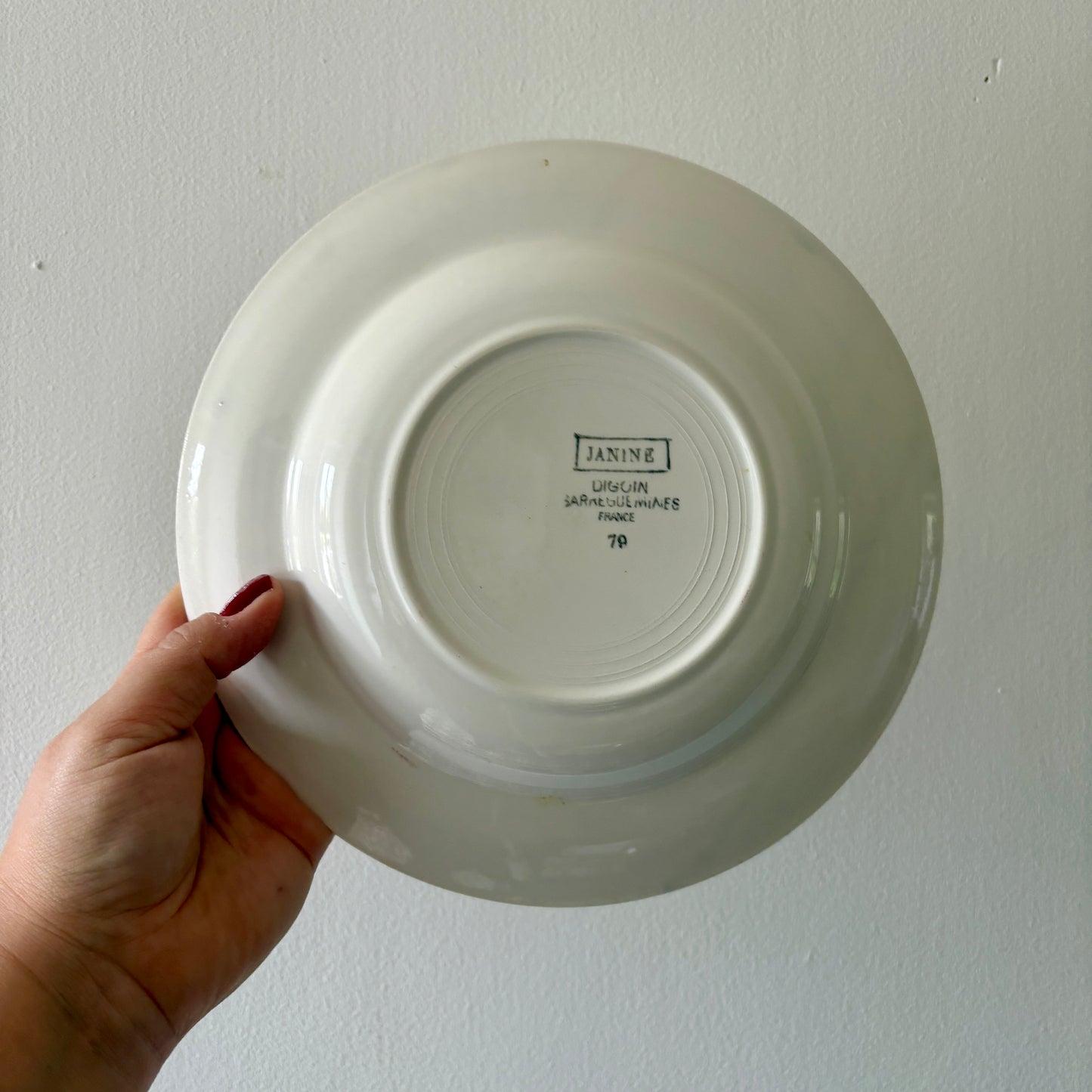 Lot de 8 assiettes creuse vintage - modèle Janine de Digoin Sarrreguemines